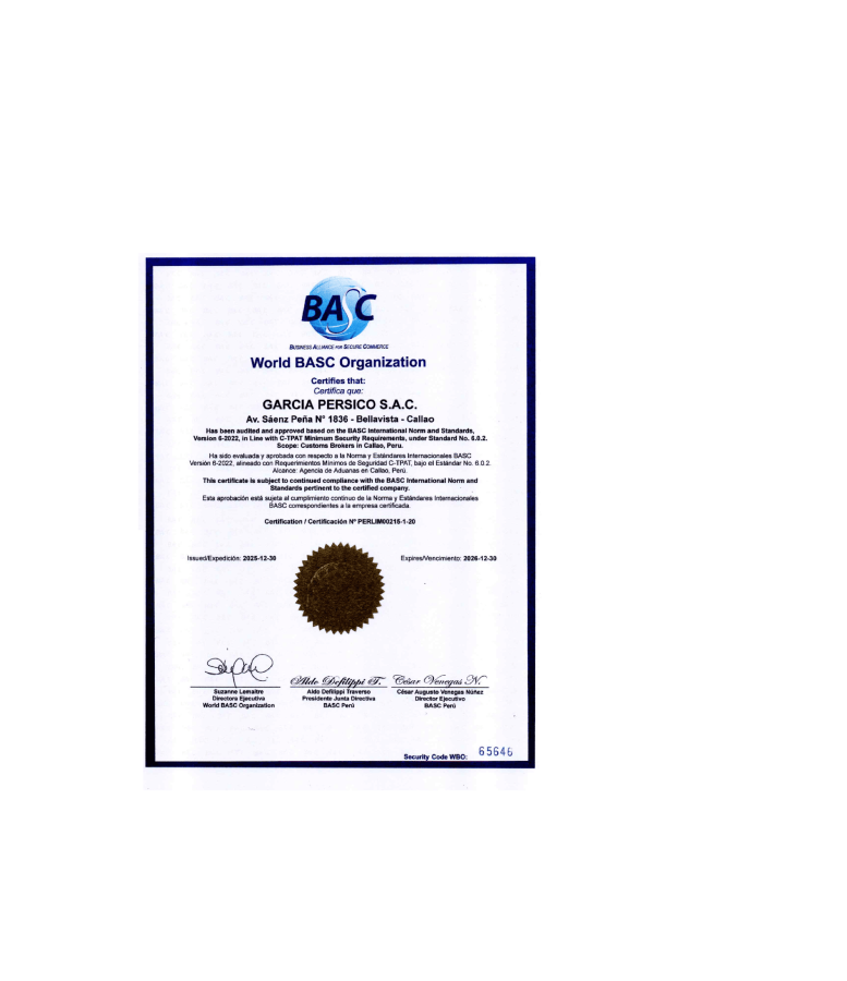 CERTIFICADO BASC 2025 2026